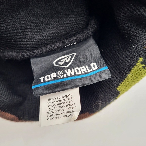 Iowa Hawkeyes Black Camo Pom Stocking Hat Beanie Womens Top of the World - Picture 3 of 7